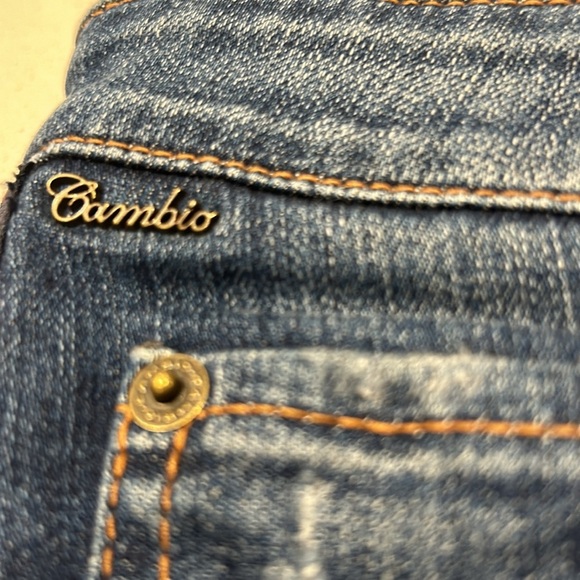 Cambio Modern Rise Liu Distressed Jeans with Red Stripe Seams Women size 8 - Picture 14 of 16